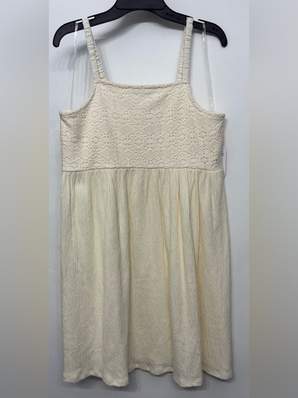 Wonder Nation Delicate Ivory Crochet Sleeveless Dress Girls Size XL 14-16 NWT
